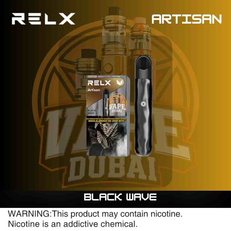 Close-up of RELX Artisan METAL pod vape