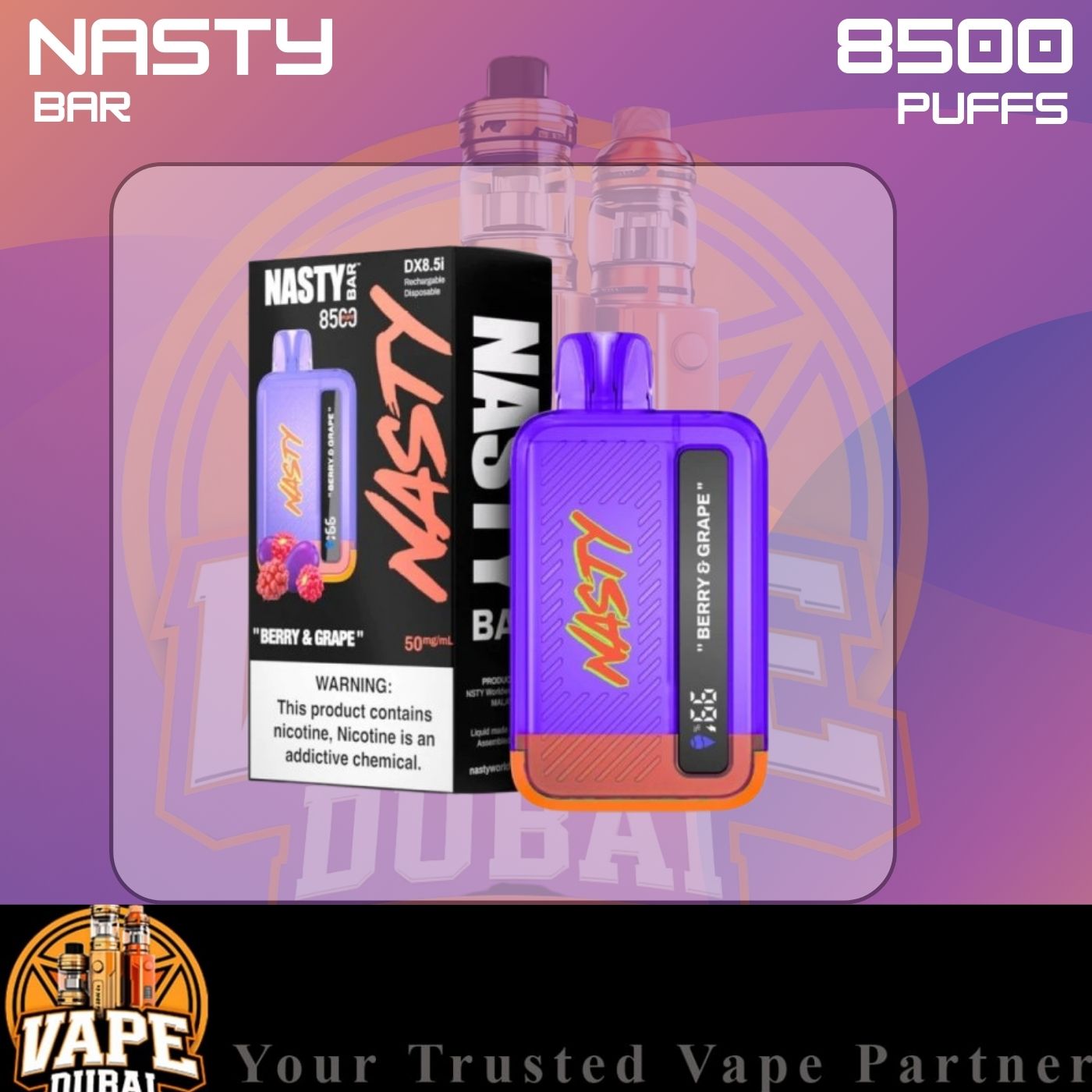Nasty Bar Disposable Pod Device Packaging UAE