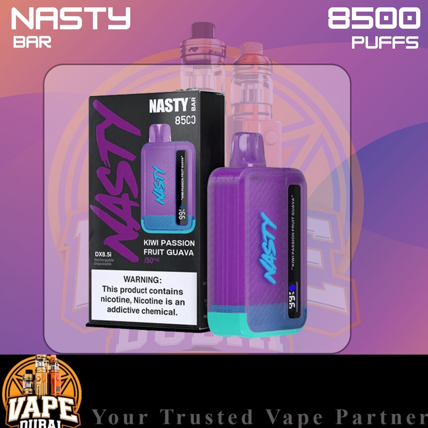 Premium Nasty Bar Vape 8500 Puffs Dubai Delivery