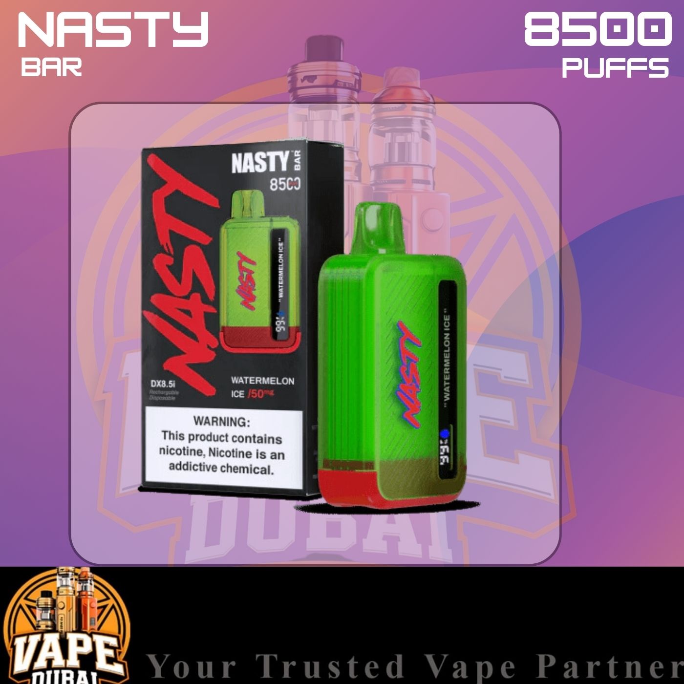 Nasty Bar 8500 Puffs Disposable Pod 20MG Dubai