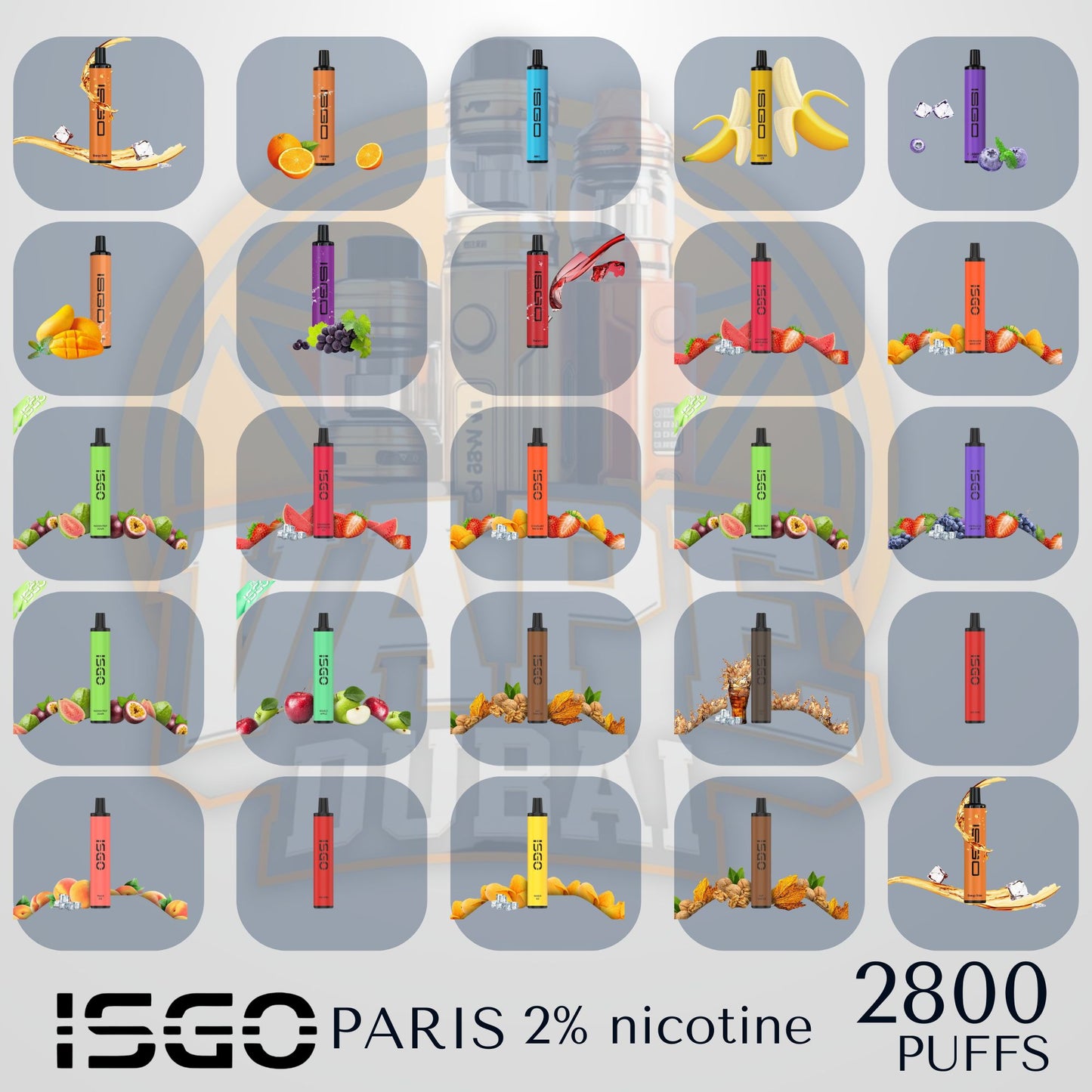 Buy Original ISGO Paris 1500 Puffs in Dubai Online