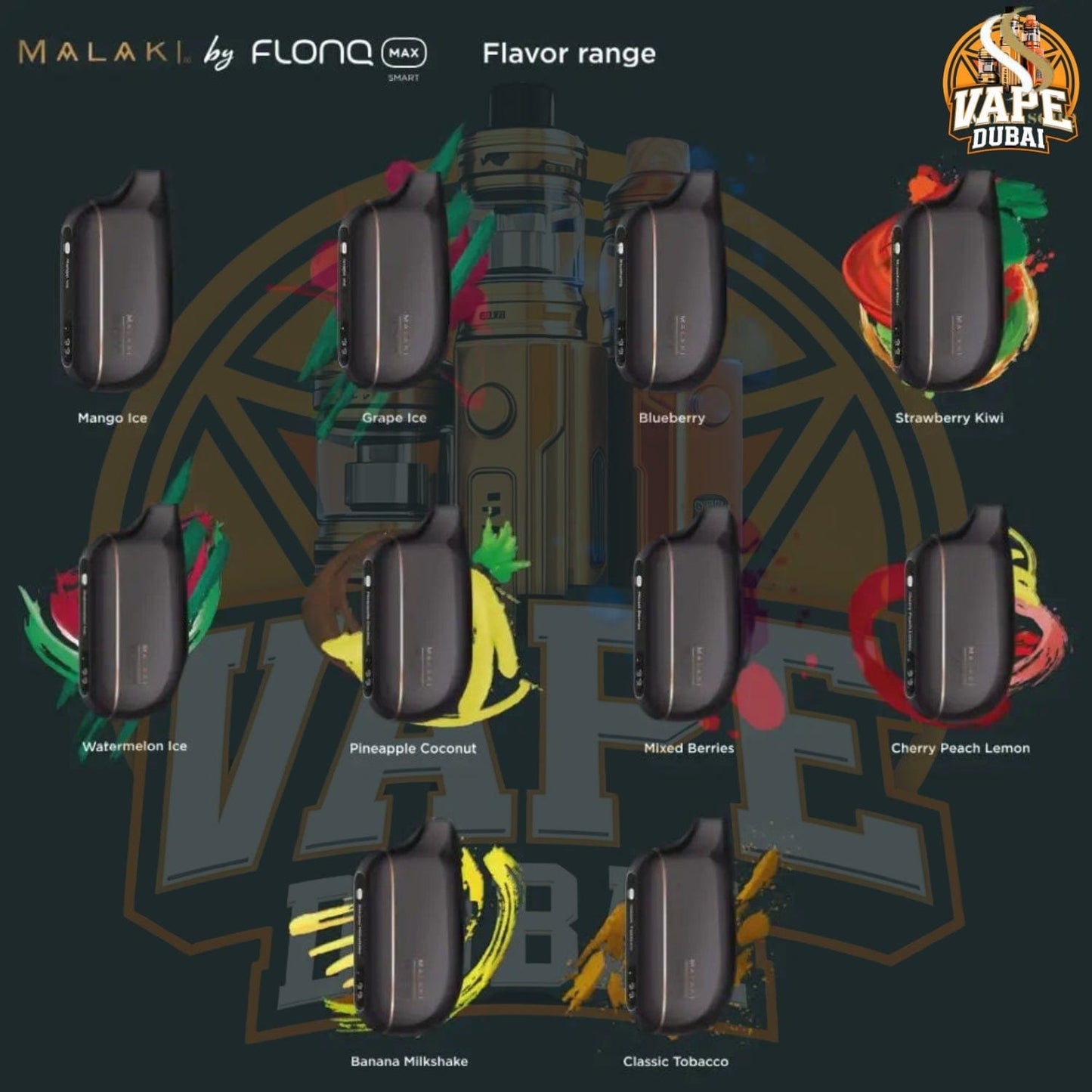 Flonq Max Smart Vape MALAKI 10000 Puffs Fast Delivery in UAE