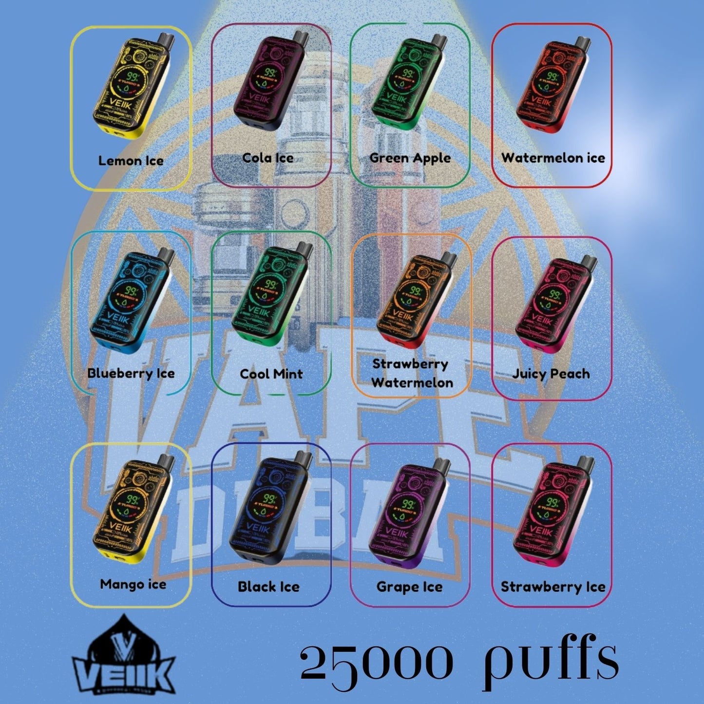 VEIIK Space Mist Vape Long-Lasting Flavors – Dubai 2025