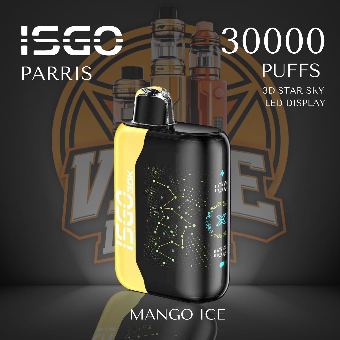 Buy ISGO PARRIES 30000 Puffs Vape 50mg Nicotine in Dubai