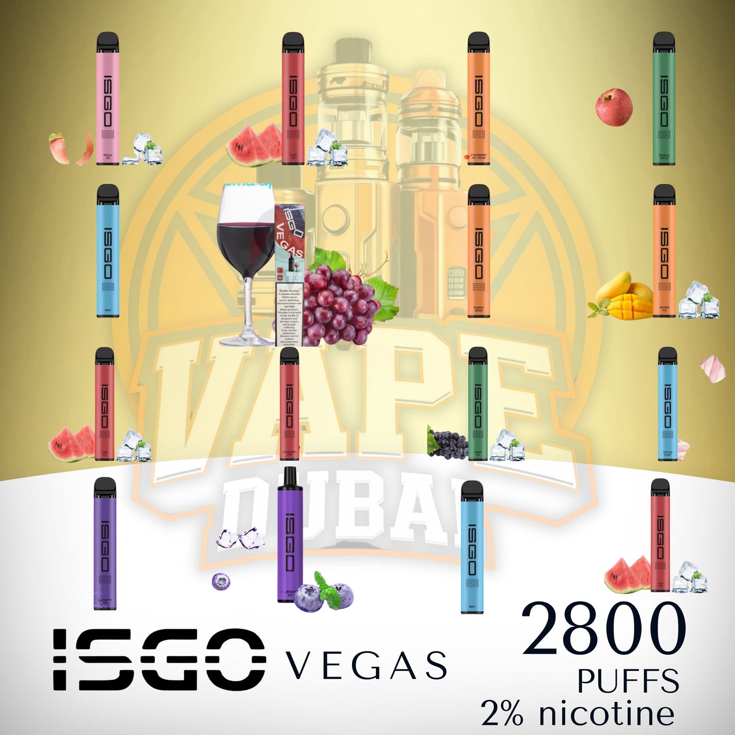 Buy ISGO Vegas Vape 2800 Puffs Online in UAE