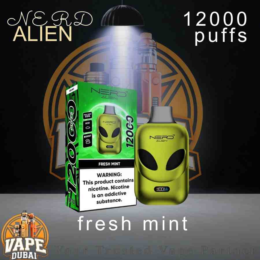 Long-Lasting Nerd Alien 12000 Disposable Vape in Dubai