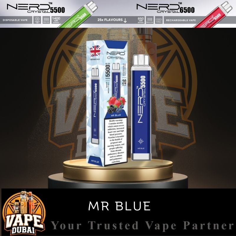 Buy nerd crystal 5500 puffs disposable vape in Dubai | Best prize & Fast Delivery