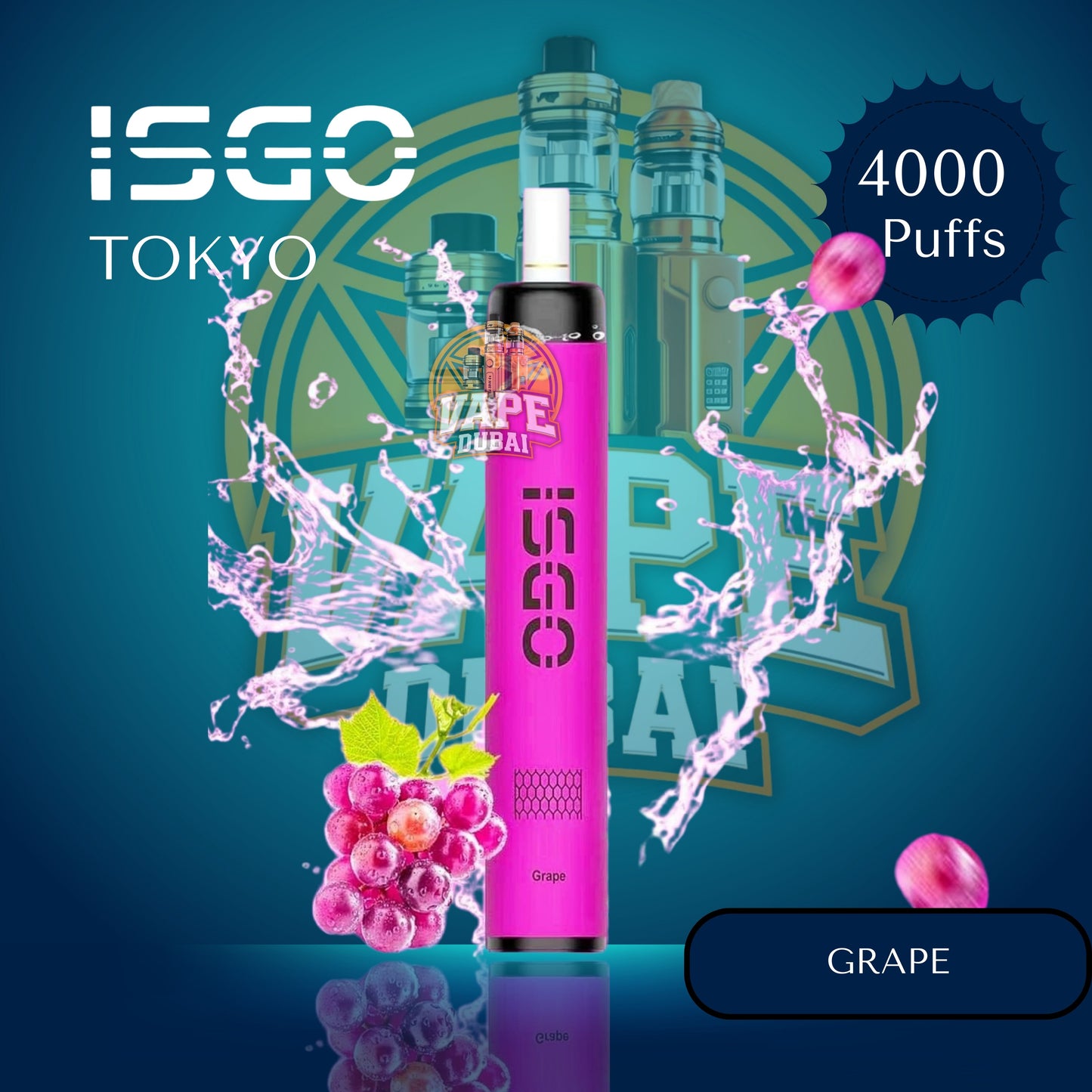 ISGO Tokyo 4000 Puffs Disposable Vape Fast Delivery UAE