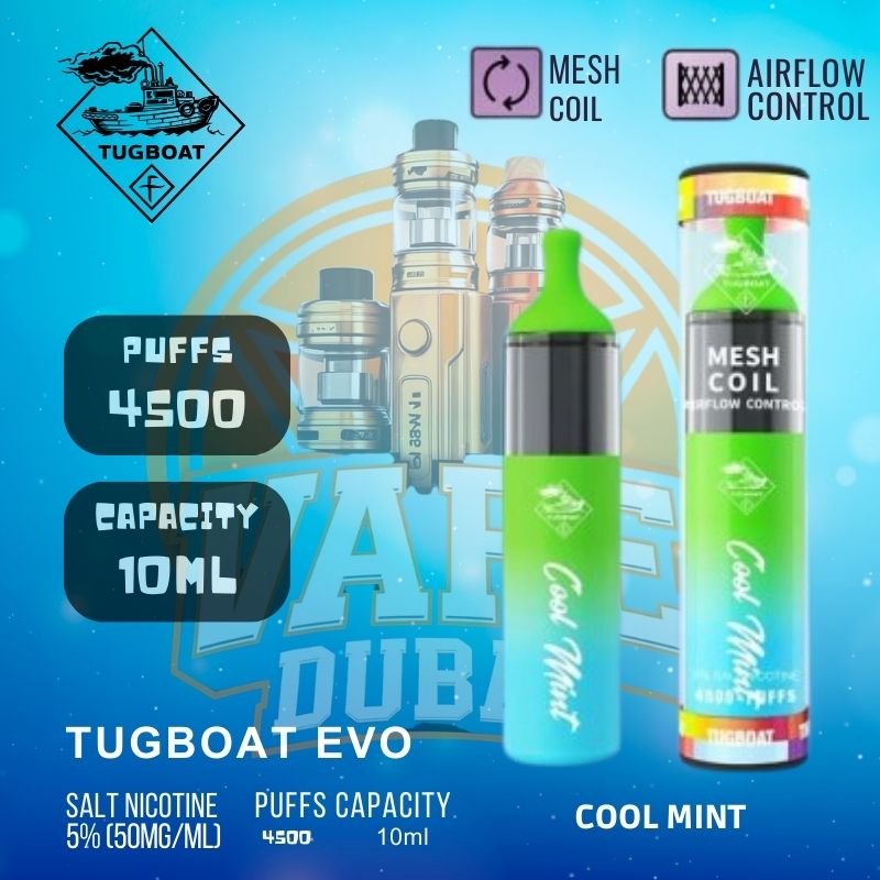 Buy Tugboat Evo 4500 puffs online in Dubai