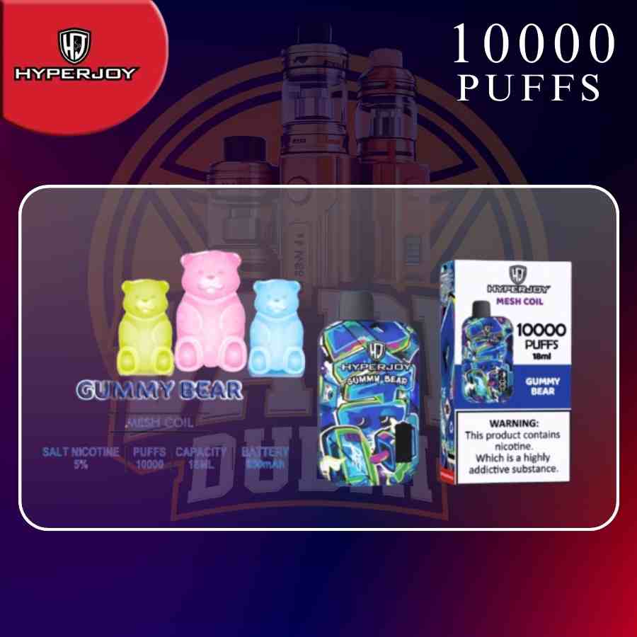 Long-lasting HYPERJOY 10000 Puffs Vape Device UAE