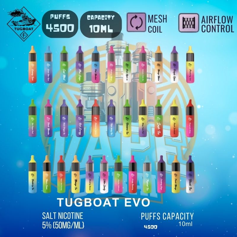 Tugboat Evo disposable vape 4500 puffs UAE delivery