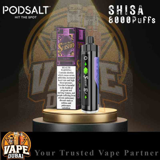 POD SALT 8000 Puffs Shisha Edition – side angle