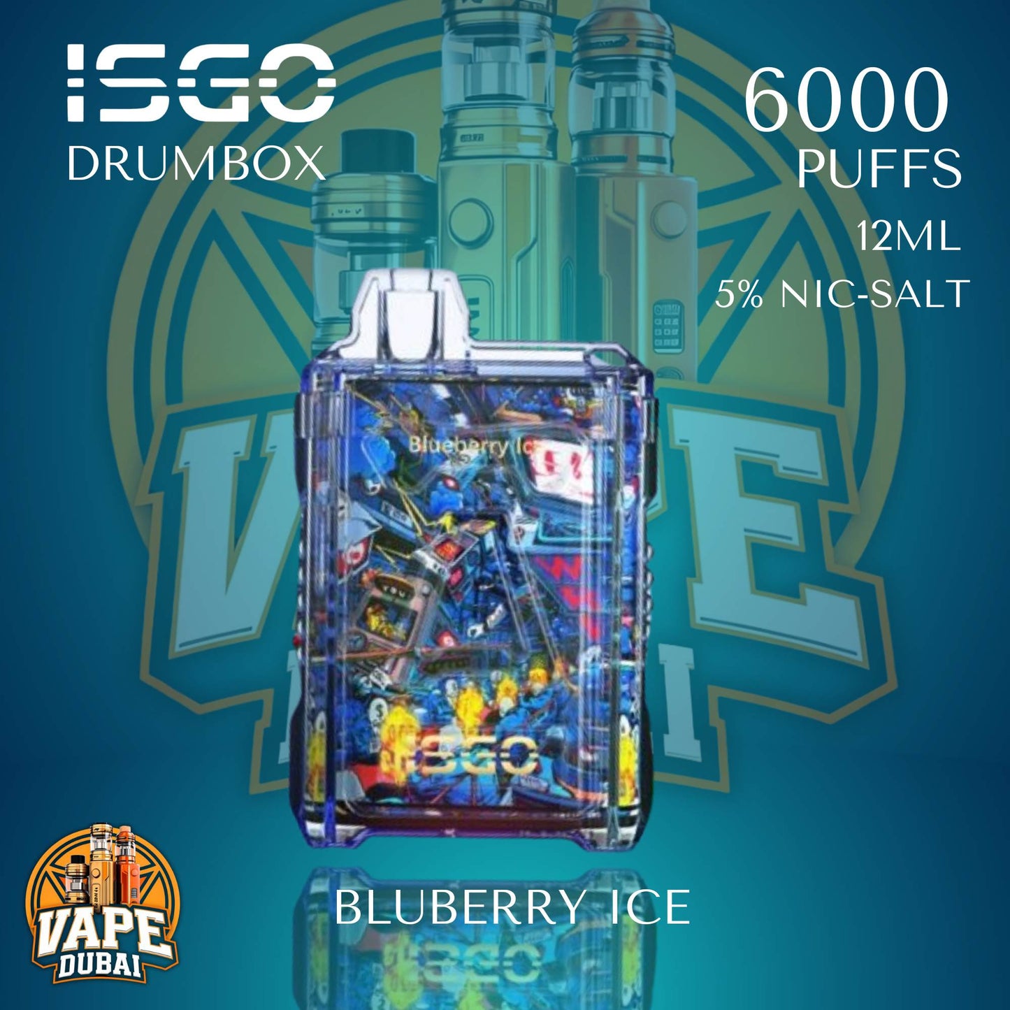 ISGO Drambox 6000 Puffs Disposable Vape UAE Fast Delivery