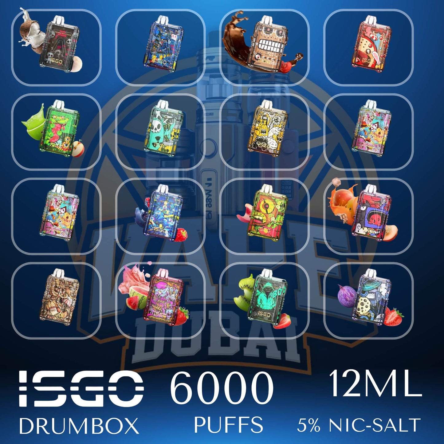 Original ISGO Drambox 6000 Puffs 5% Nicotine Salt Vape