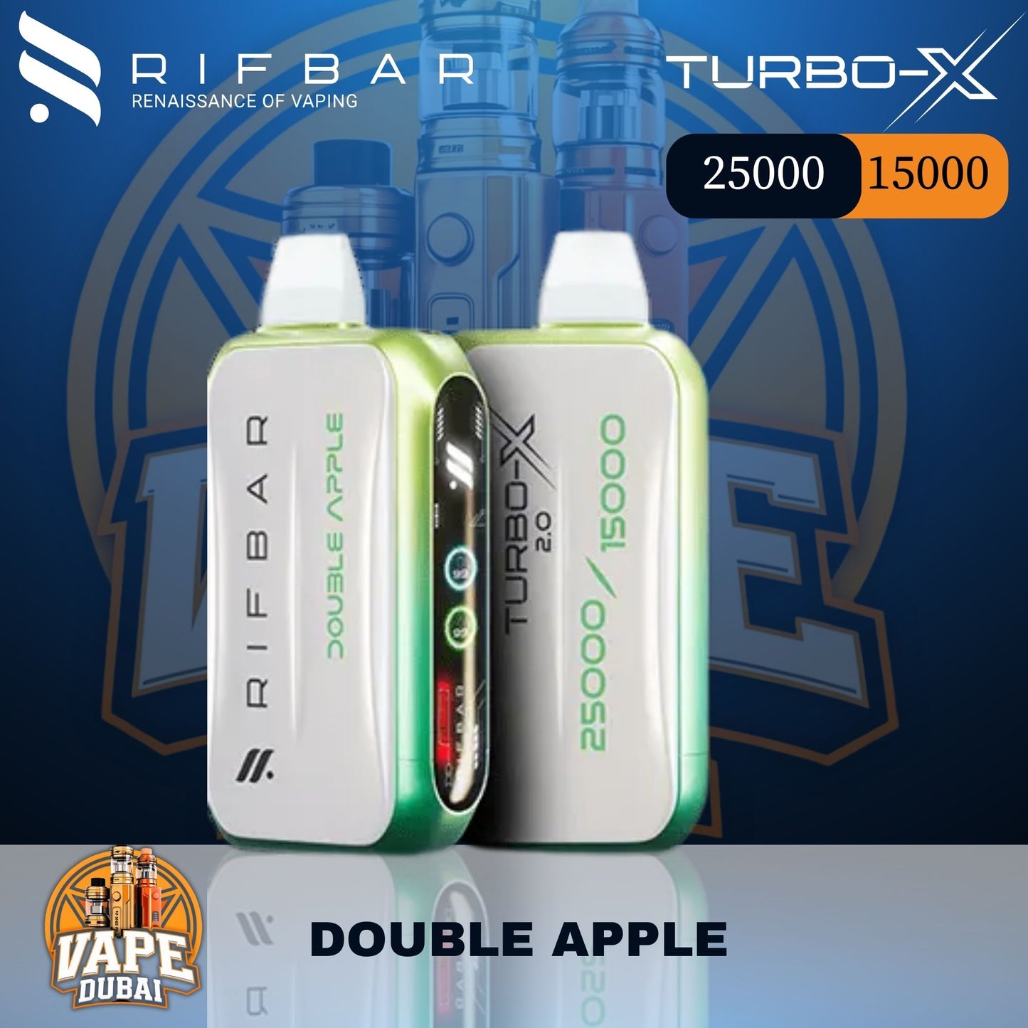 RIFBAR Turbo X 25000 Puffs – Display Screen – Dubai UAE