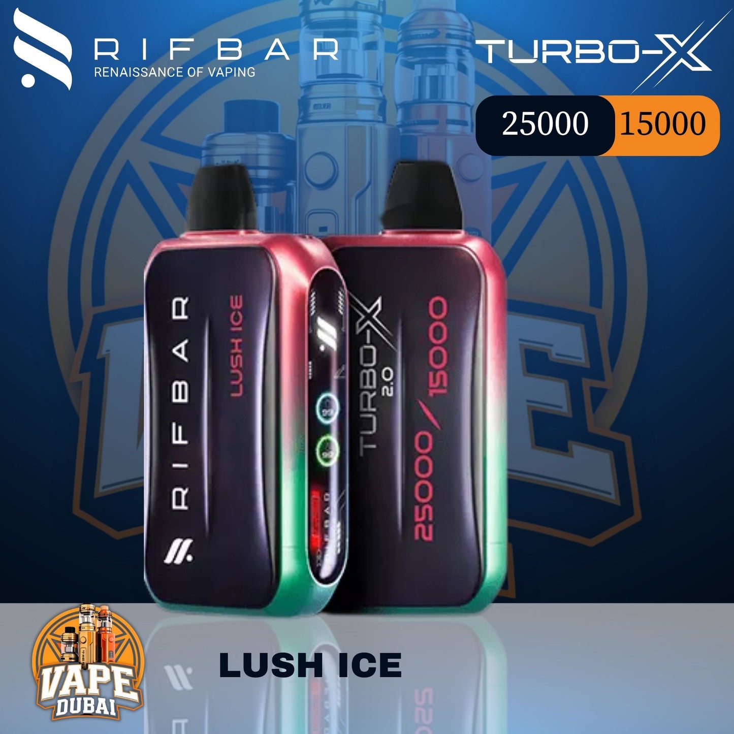 RIFBAR Turbo X 25000 Puffs – Charging Port – Dubai UAE