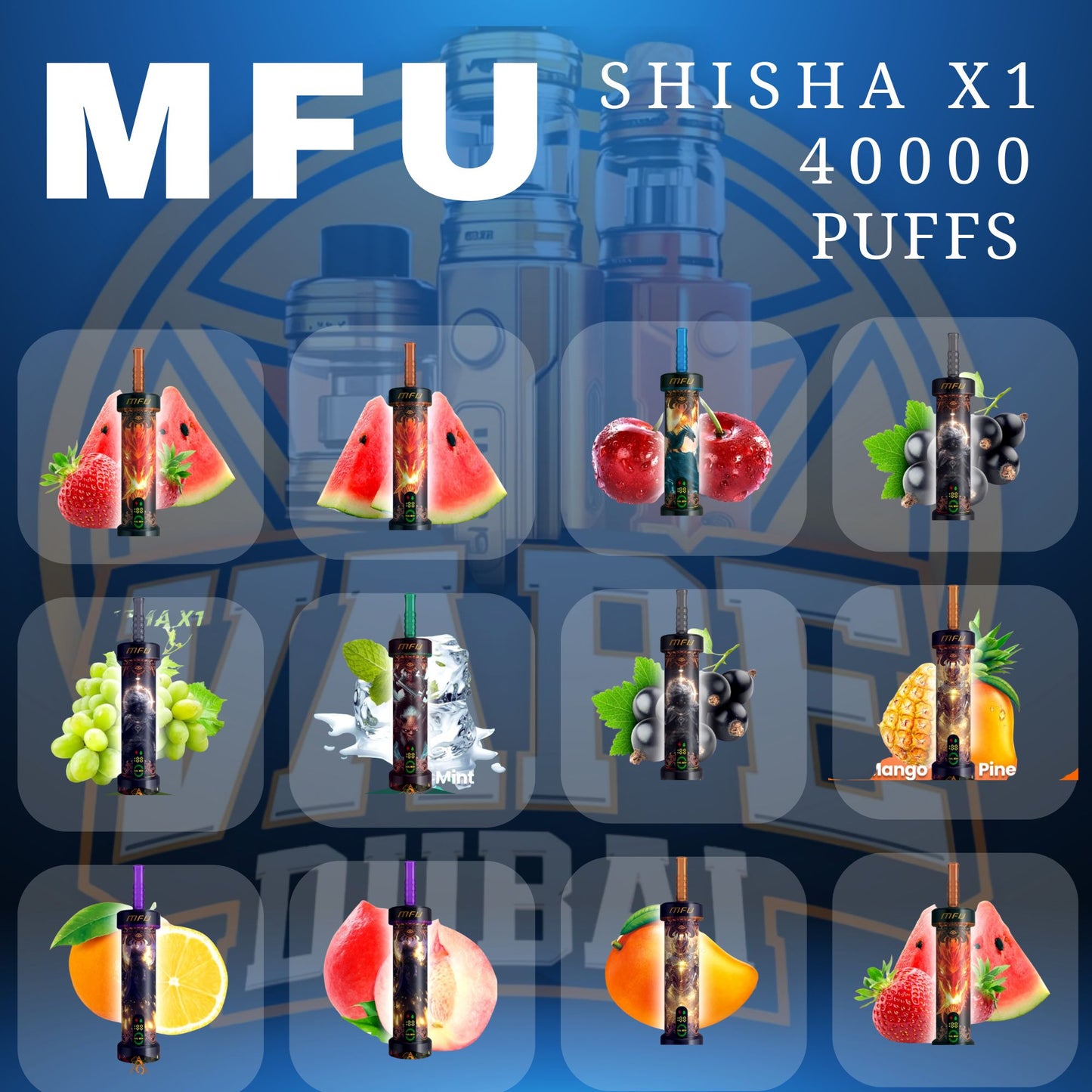 MFU Shisha X1 40000 Puffs Best Price in Dubai UAE