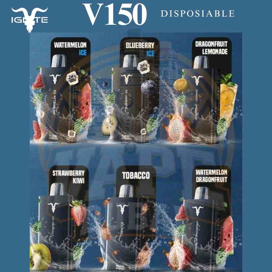 IGNITE V150 15000 Puffs 50MG Disposable Vape USB-C charging port Dubai