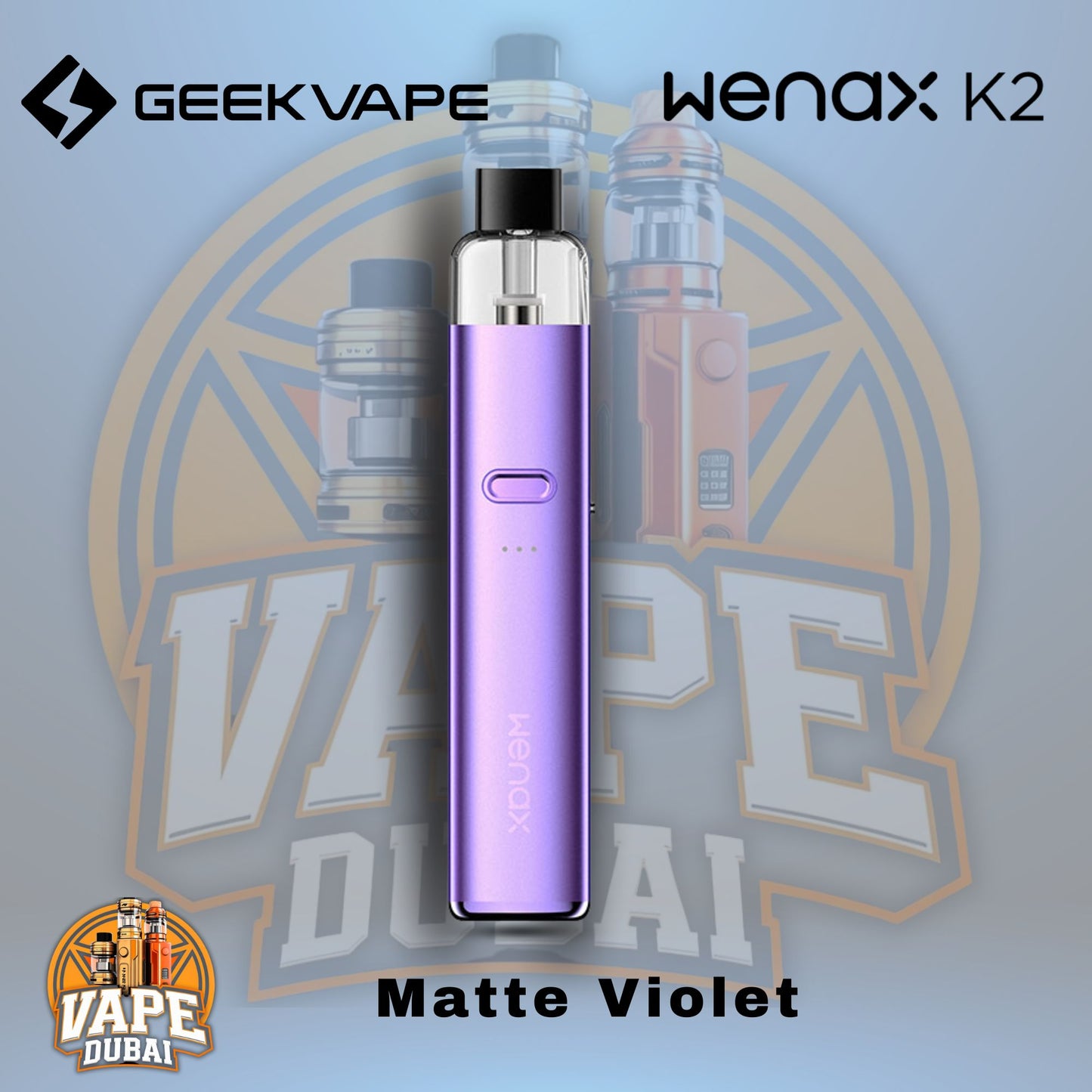 Side Look of Geekvape Wenax K2 18W 1000mAh Vape Device