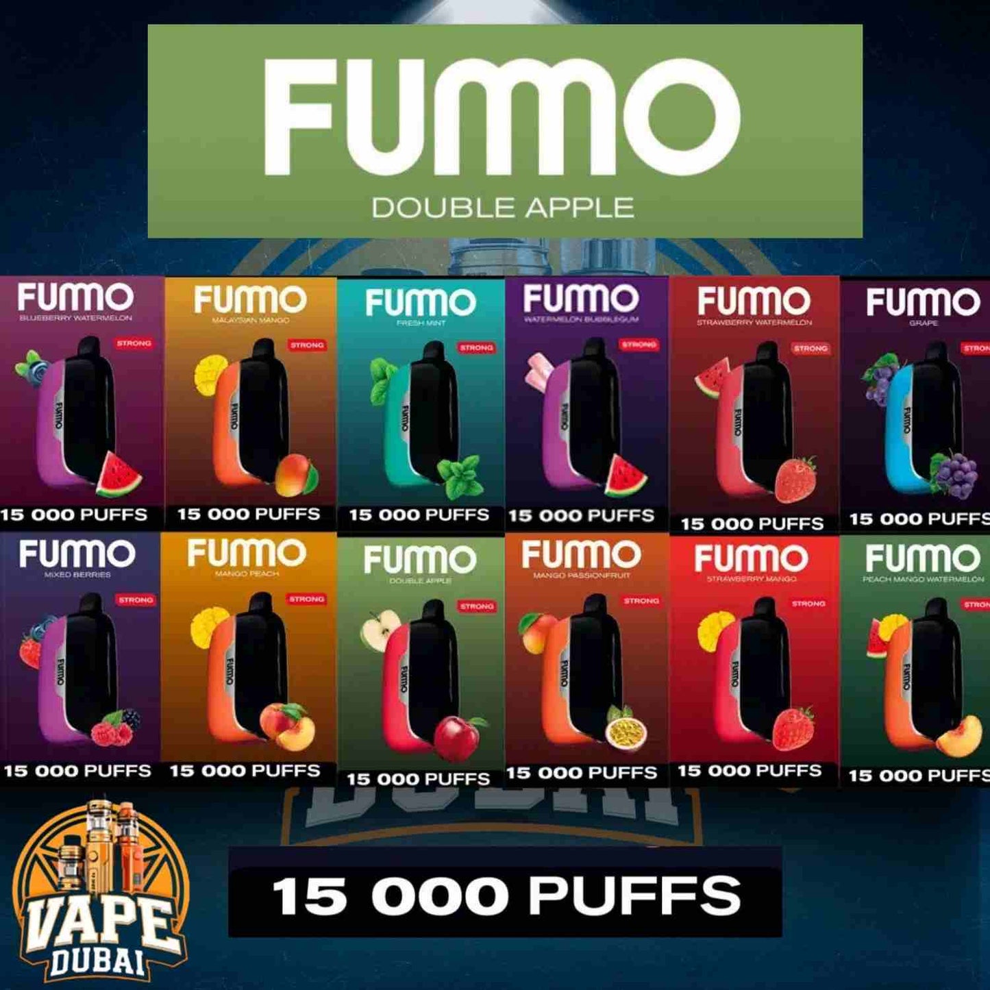 FUMMO Power Vape 15000 Puffs Side Angle