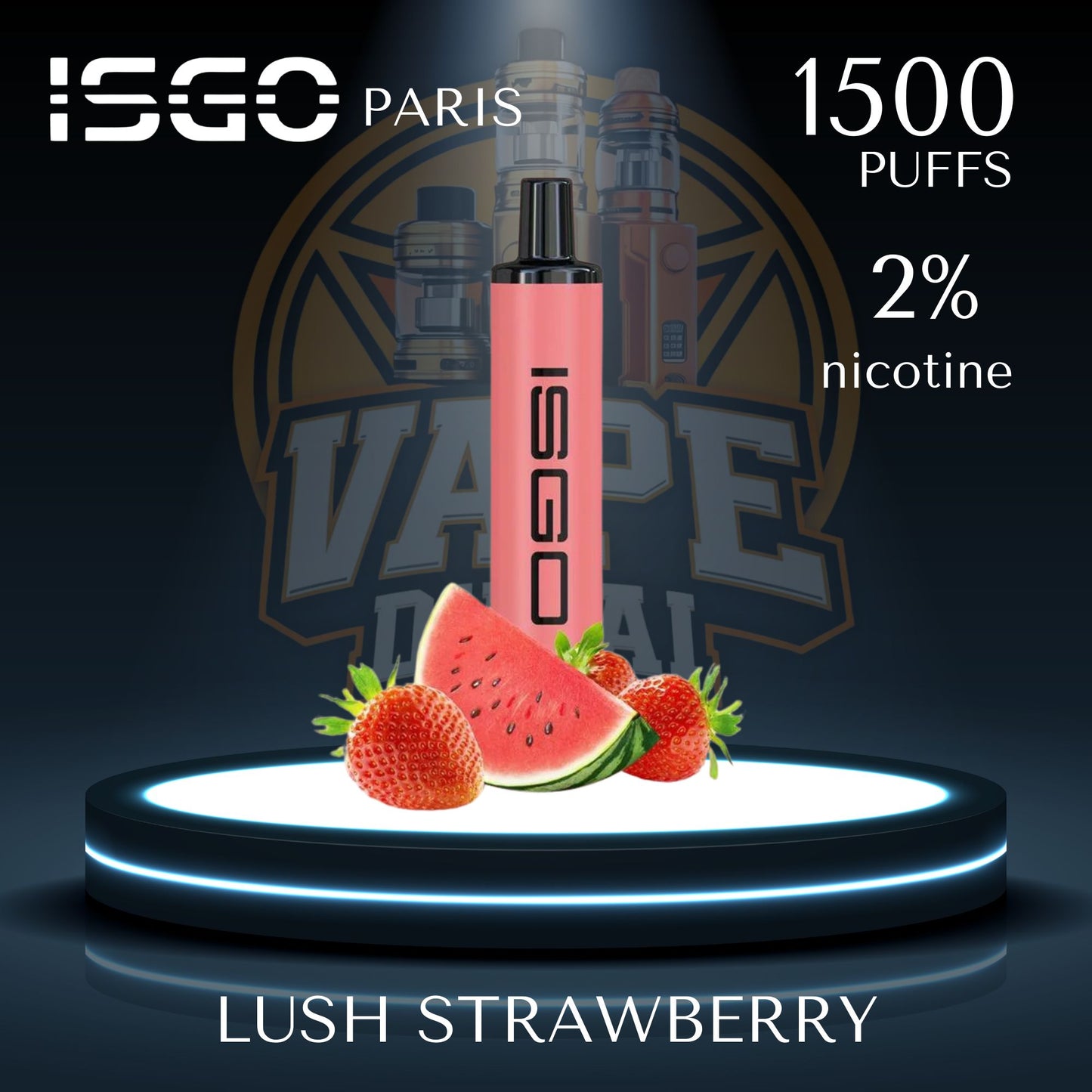 Affordable ISGO Paris 1500 Puffs Disposable Vape Dubai