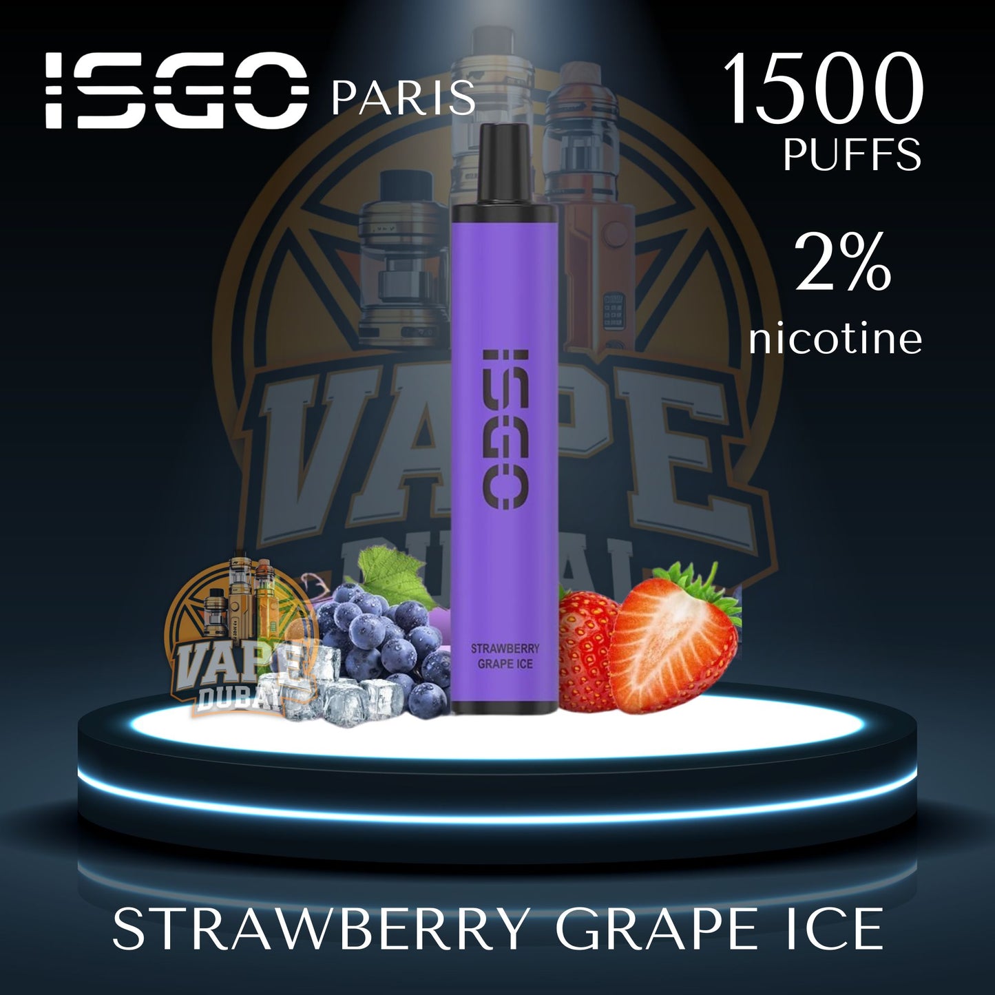 ISGO Paris Vape 1500 Puffs Flavors and Price in UAE