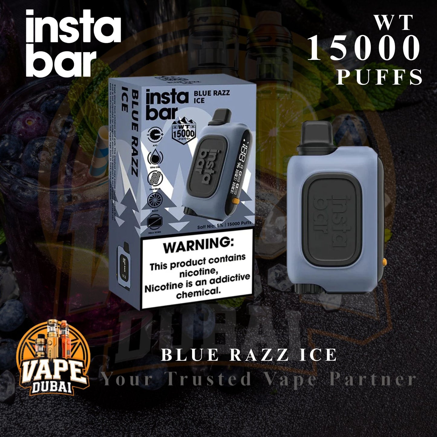 Insta Bar WT15000 Disposable Vape 15ML Fast Delivery Dubai