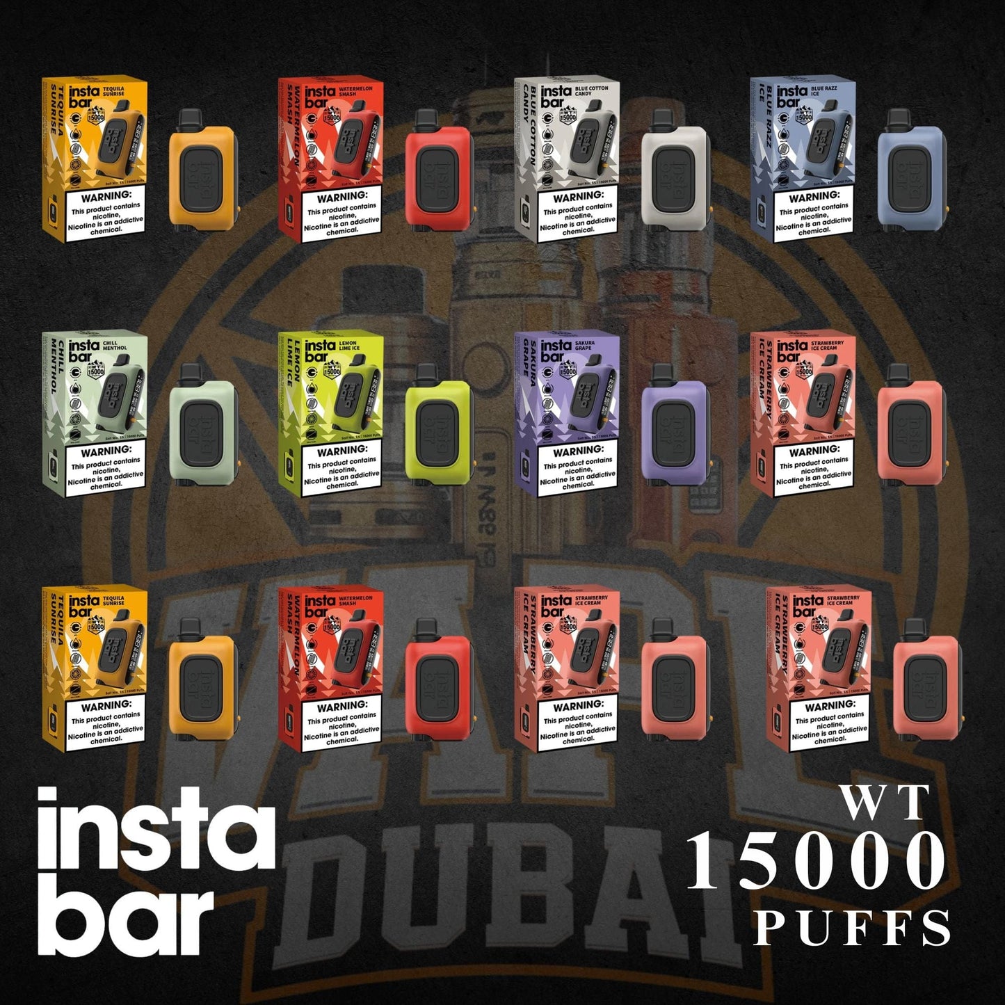 Buy Insta Bar WT15000 Disposable Vape 15ML Online Dubai