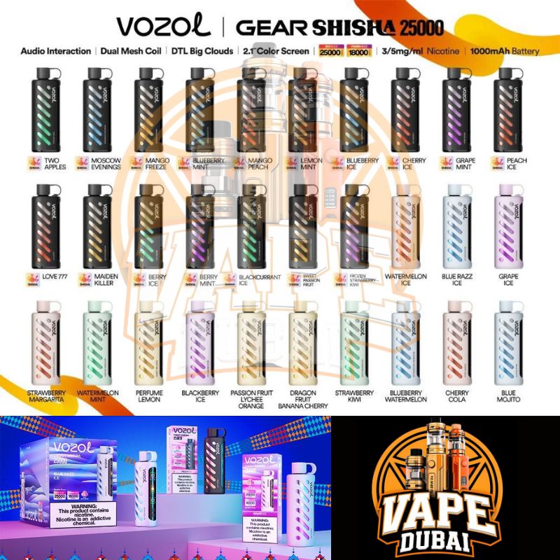 Affordable Vozol Gear Shisha 25000 Puffs Vape Dubai UAE