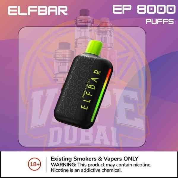 Elfbar EP 8000 Puffs Disposable Vape Front View