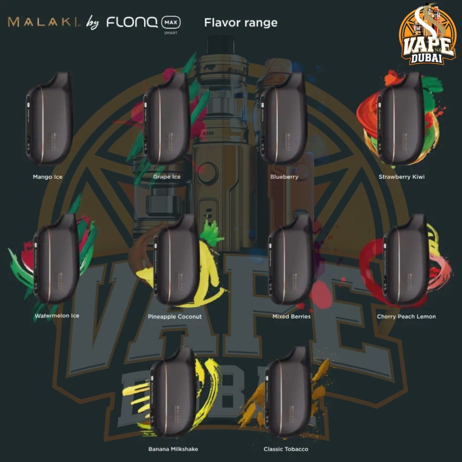 Flonq Max Smart Vape MALAKI 10000 Puffs Fast Delivery in UAE