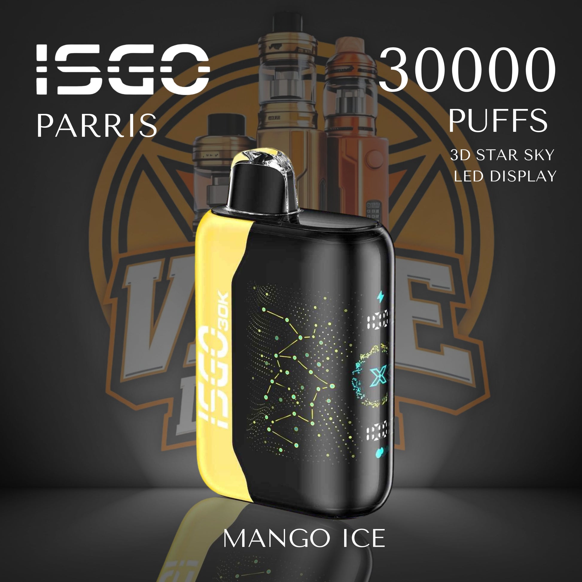 Buy ISGO PARRIES 30000 Puffs Vape 50mg Nicotine in Dubai