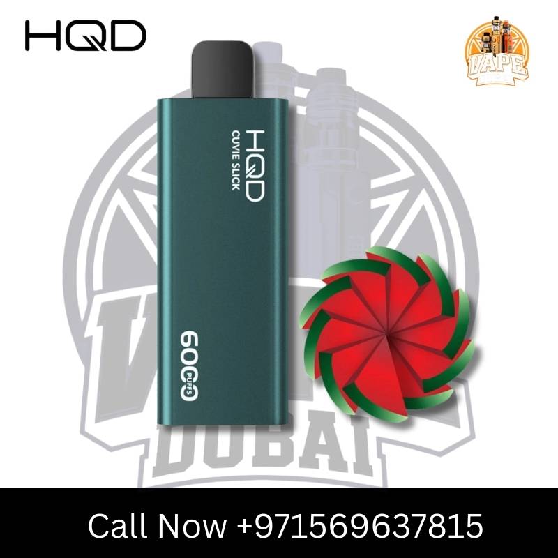 HQD CUVE SLICK 5% nicotine disposable vape showcasing popular HQD flavors.