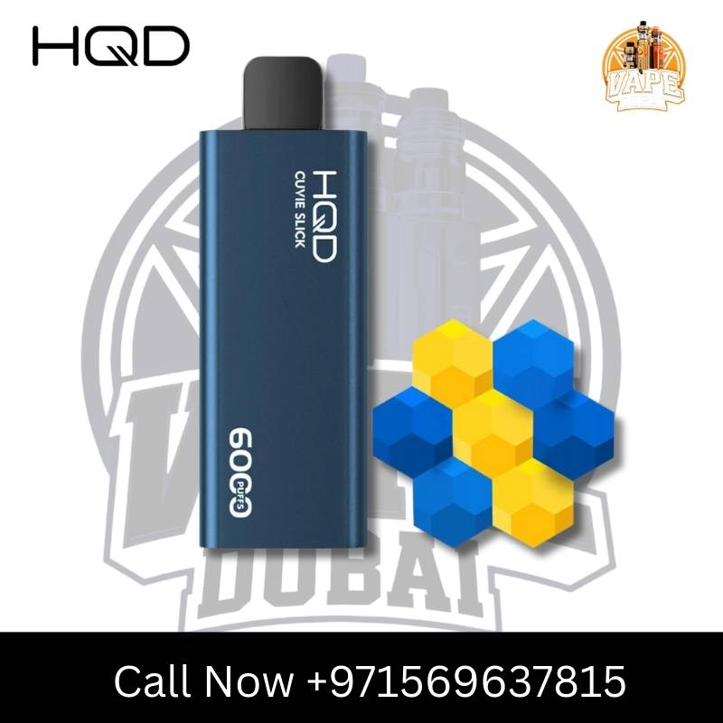 Variety of HQD CUVE SLICK 6000 flavors including Black Dragon and Mango Ice.