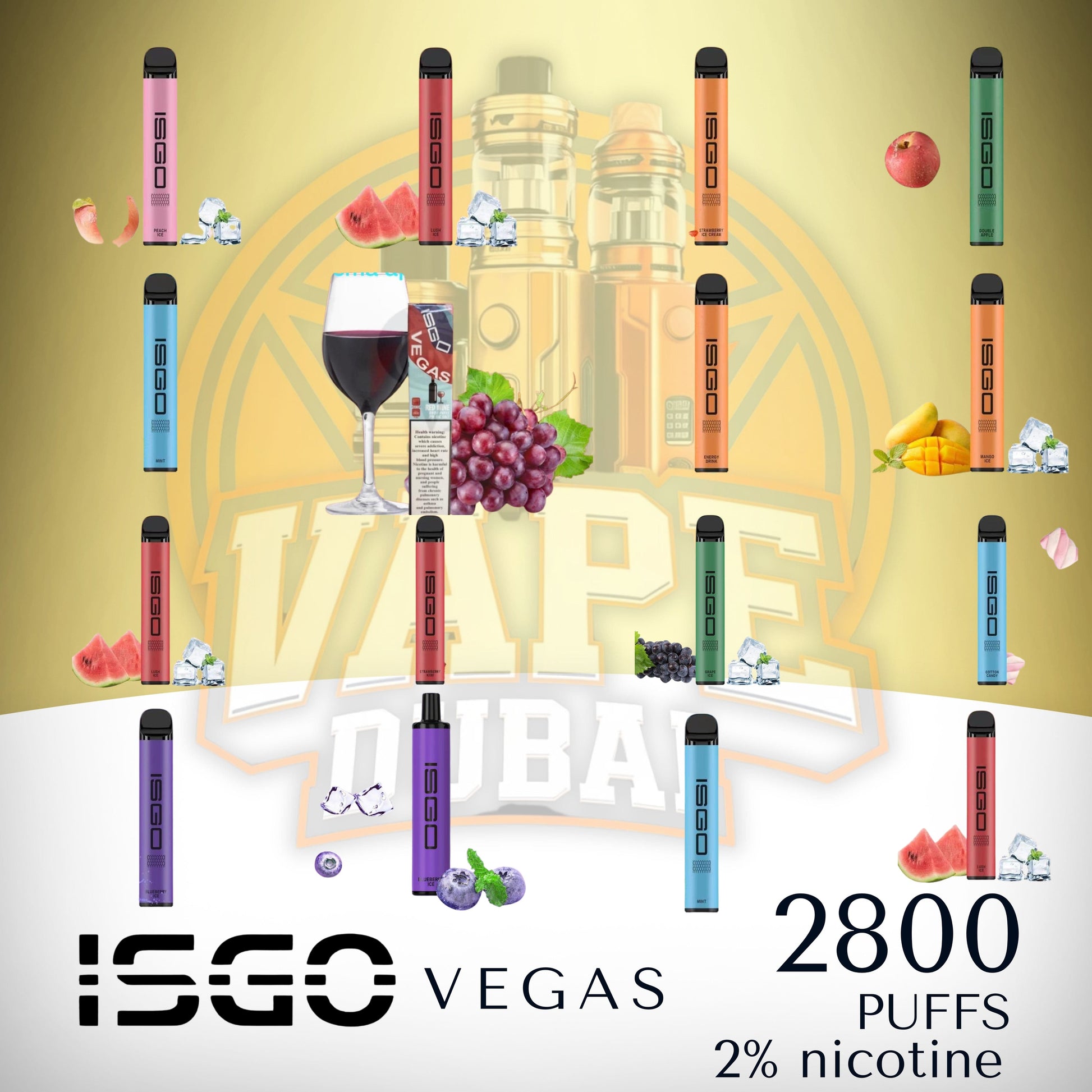 Buy ISGO Vegas Vape 2800 Puffs Online in UAE