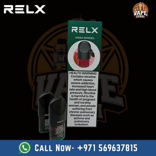 RELX Pod Pro cartridge packaging with various flavor labels