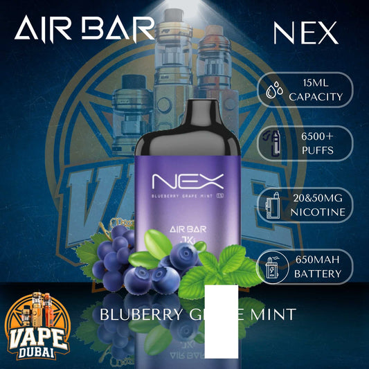 Air Bar Nex Disposable Pod 6500 Puffs – Display Screen – Dubai UAE