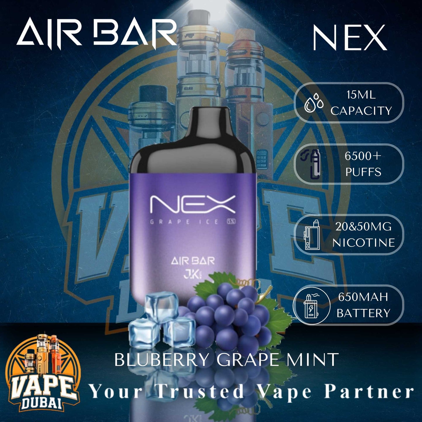 Charging Port of Air Bar Nex Disposable Pod 6500 Puffs – Dubai UAE