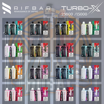 RIFBAR Turbo X 25000 Puffs – Flavor Options – Dubai UAE