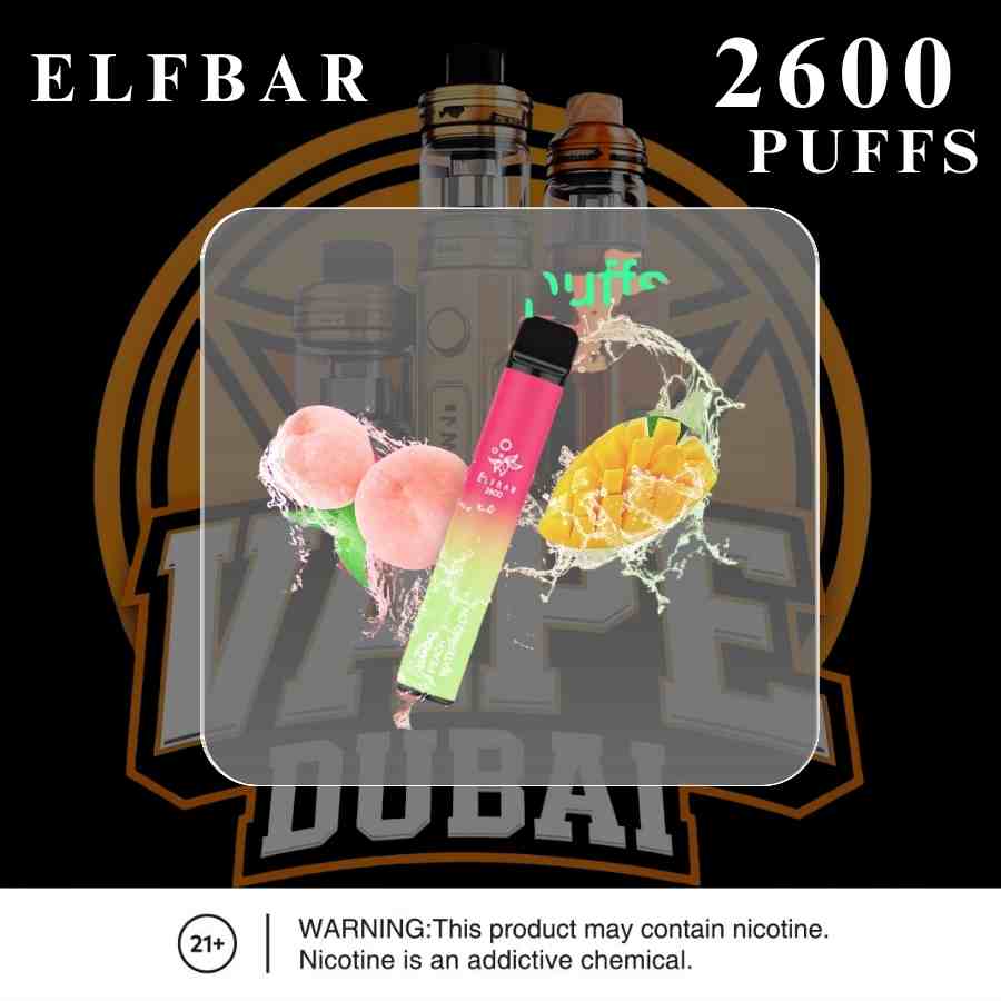 Elf Bar 2600 Puffs Disposable Vape 20MG Nicotine in Dubai