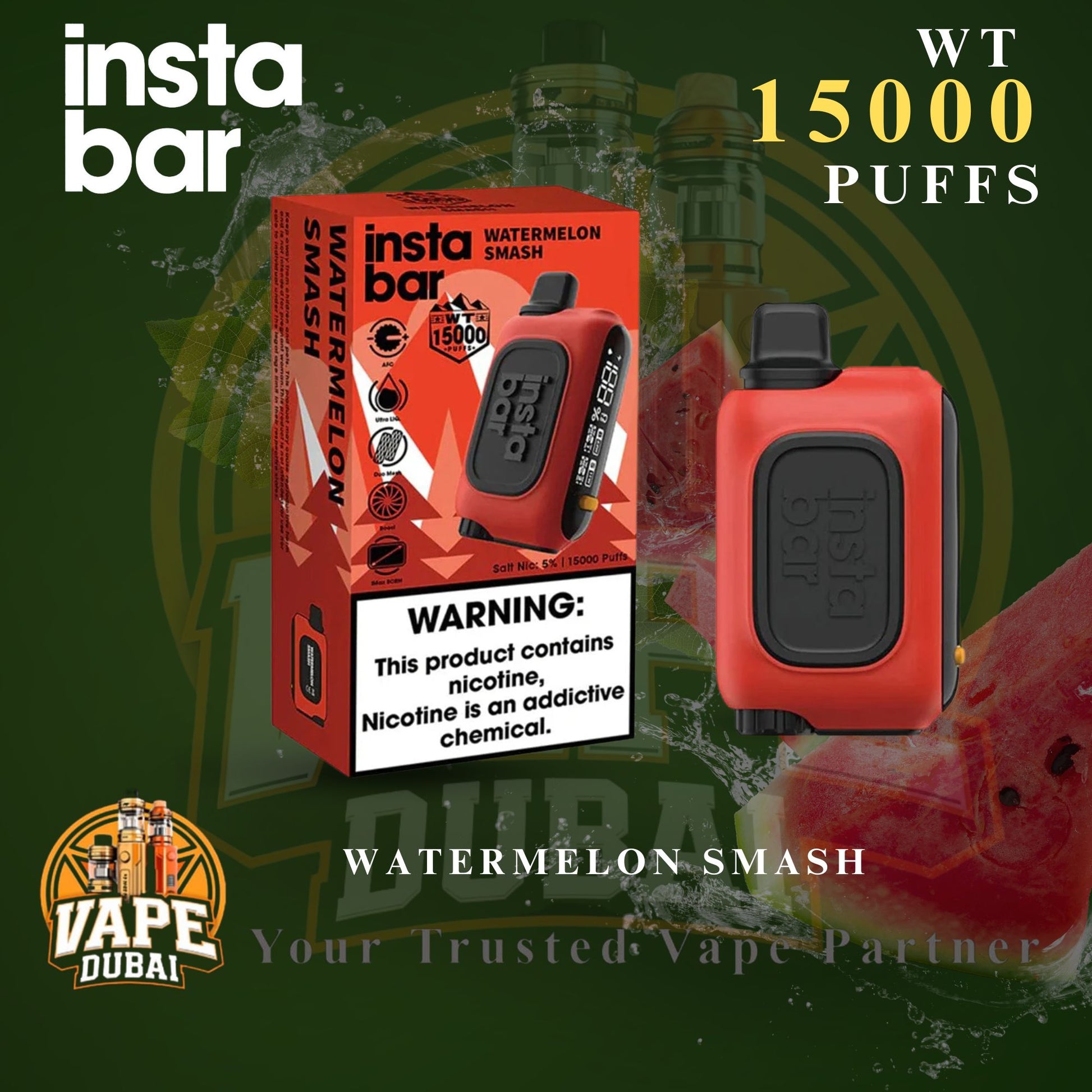Original Insta Bar WT15000 Disposable Vape 15ML Dubai
